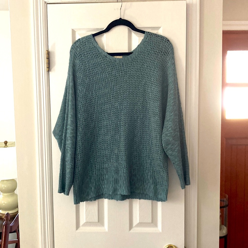 Long Sleeve Open Knit Sweater